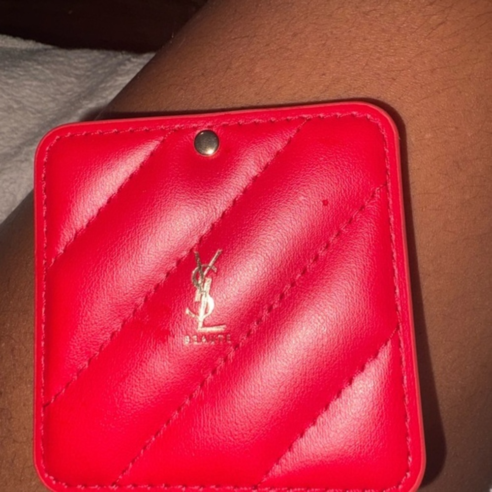 Yves Saint Laurent Vibrant Red Quilted Pouch